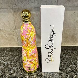 LILLY PULITZER SQUEEZE THE DAY PINK YELLOW ORANGE WATER BOTTLE 24OZ